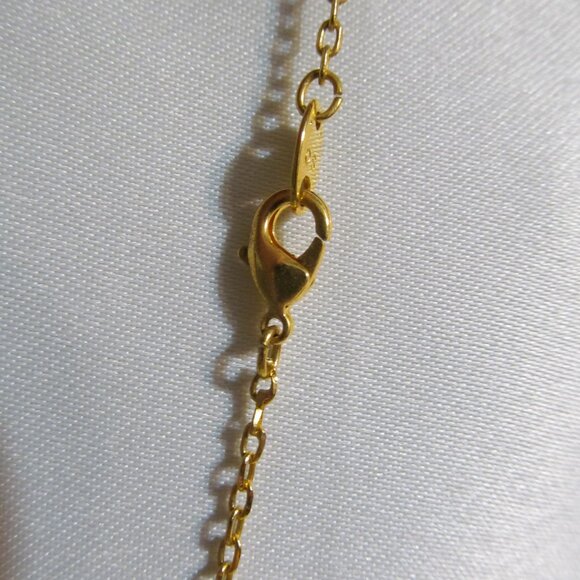 Vintage Avon OS Necklace Faceted Red White & Blue Crystals Goldtone - Picture 7 of 12